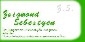 zsigmond sebestyen business card